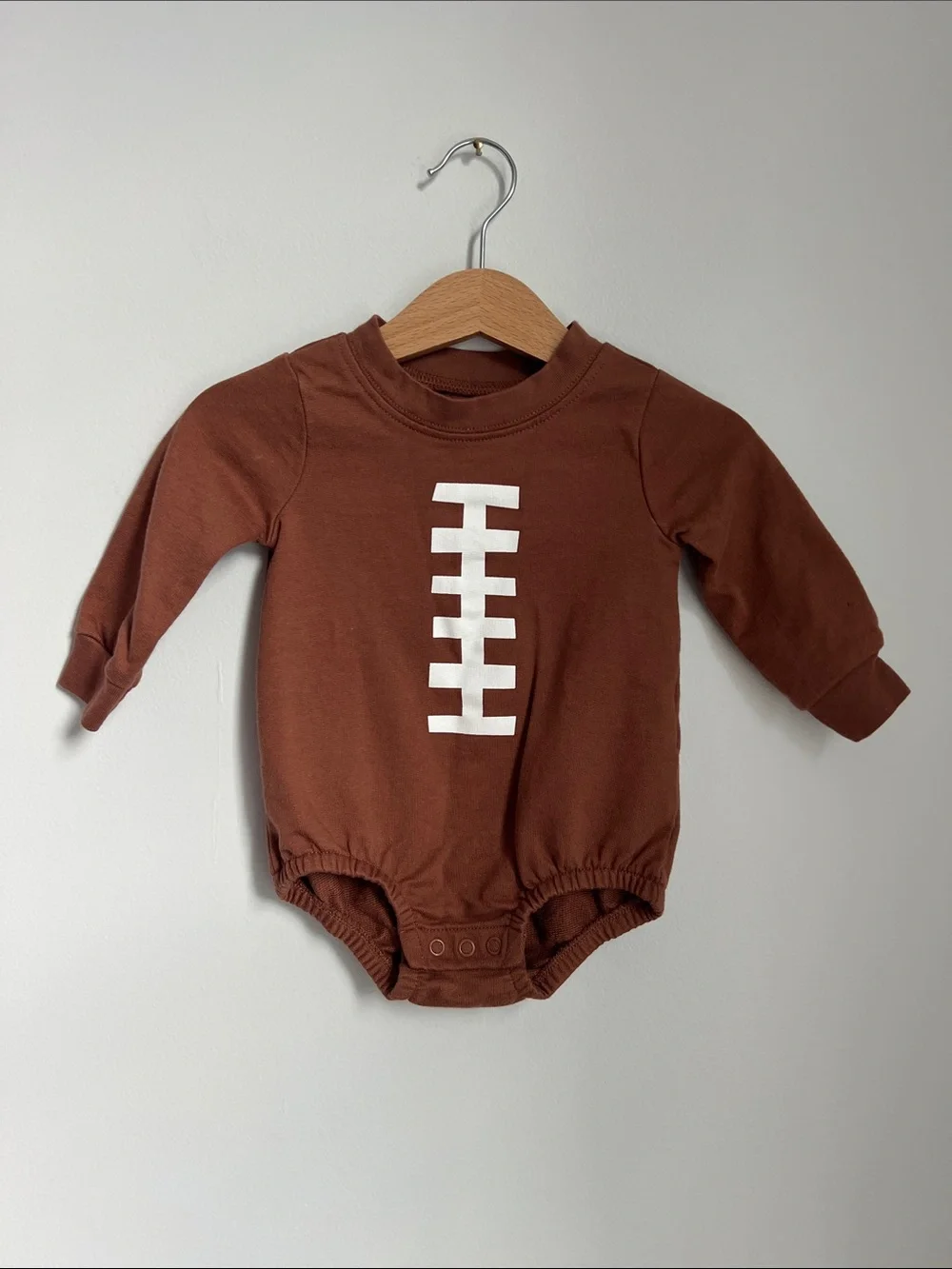 Carter’s | Brown Baby One-Piece Romper with Football Detail Size 6 Months